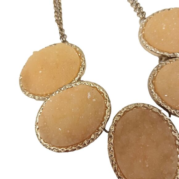 Vintage Women's Faux CRYSTALS Necklace Palm Springs REGENCY Eccentric Modern - Picture 7 of 10